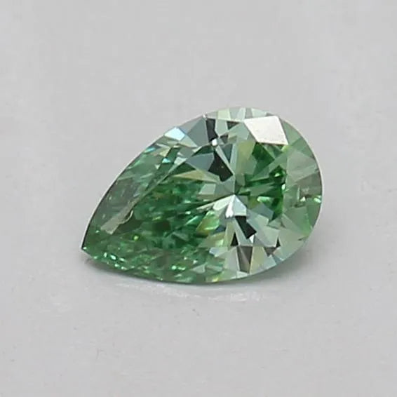 0.14ct Pear Lab Grown Diamond (Colour Fancy Vivid Green, Clarity VS1, IGI Certified)