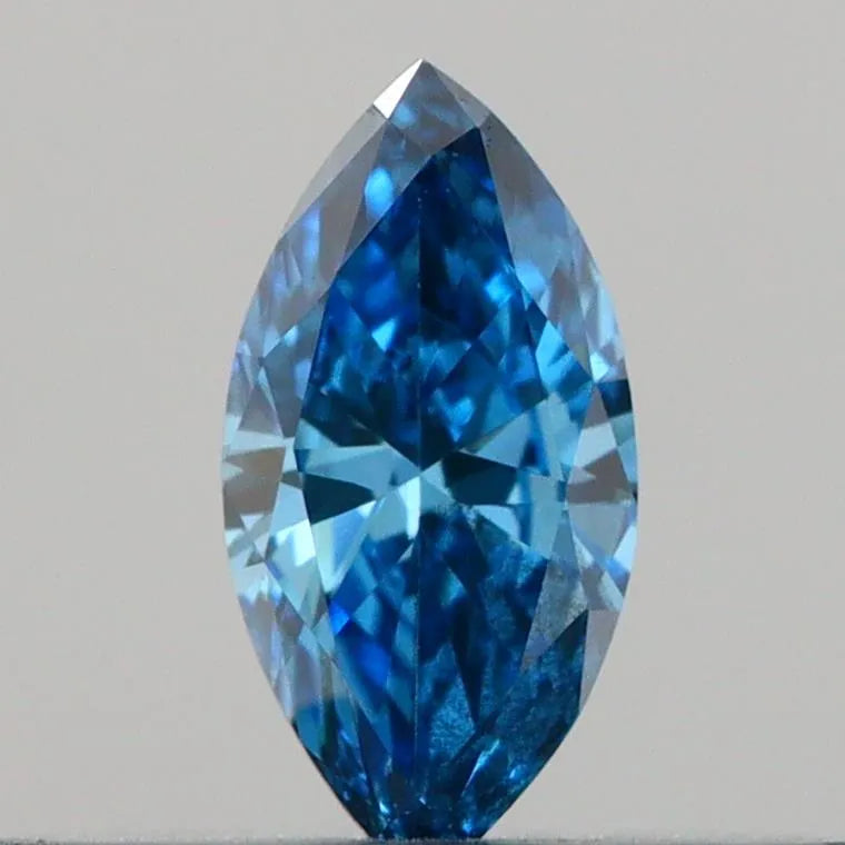 0.15ct Marquise Lab Grown Diamond (Colour Fancy Vivid Blue, Clarity SI1, IGI Certified)