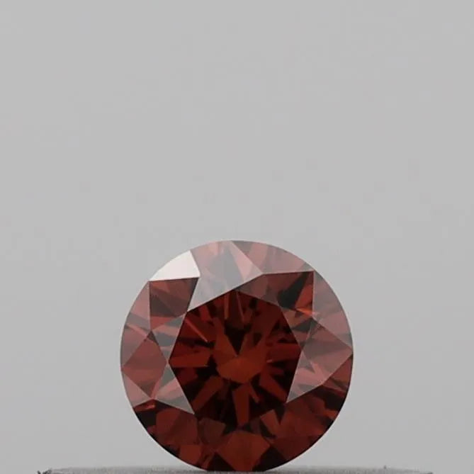 0.17ct Round Lab Grown Diamond (Colour Fancy Vivid Orange, Clarity VS1, Cut EX, IGI Certified)