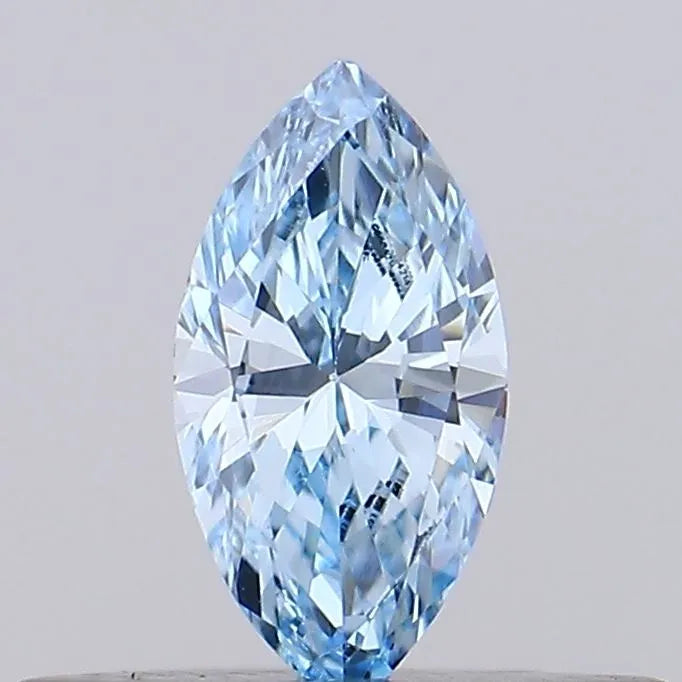 0.19ct Marquise Lab Grown Diamond (Colour Fancy Vivid Blue, Clarity VS1, IGI Certified)