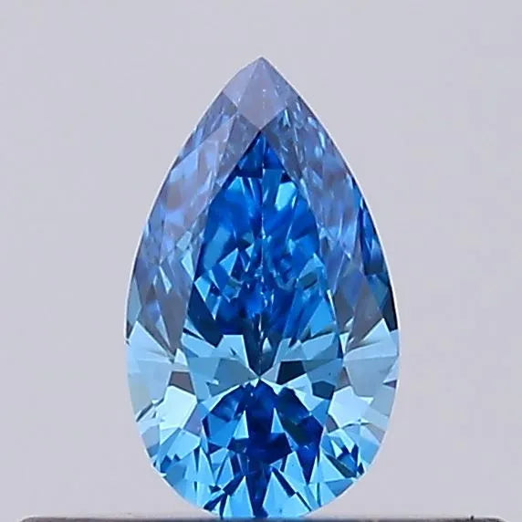 0.19ct Pear Lab Grown Diamond (Colour Fancy Vivid Blue, Clarity VS1, IGI Certified)