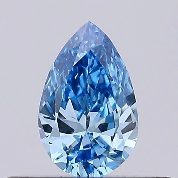 0.19ct Pear Lab Grown Diamond (Colour Fancy Vivid Blue, Clarity VS1, IGI Certified)