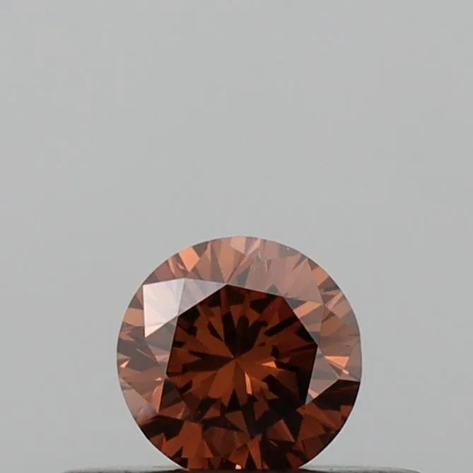 0.21ct Round Lab Grown Diamond (Colour Fancy Deep Orange, Clarity VS1, Cut VG, IGI Certified)