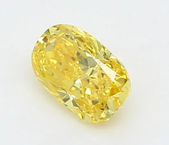 0.22ct Cushion brilliant Lab Grown Diamond (Colour Fancy Vivid Yellow, Clarity VS1, IGI Certified)