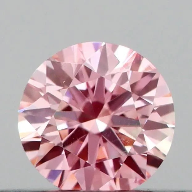 0.22ct Round Lab Grown Diamond (Colour Fancy Vivid Pink, Clarity SI1, Cut EX, IGI Certified)