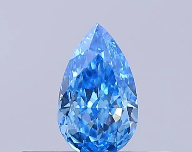 0.23ct Pear Lab Grown Diamond (Colour Fancy Vivid Blue, Clarity VS2, IGI Certified)