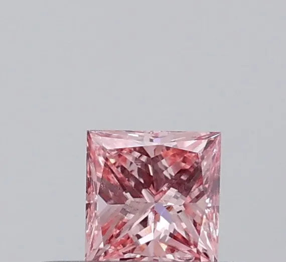 0.23ct Princess Lab Grown Diamond (Colour Fancy Vivid Pink, Clarity SI1, IGI Certified)