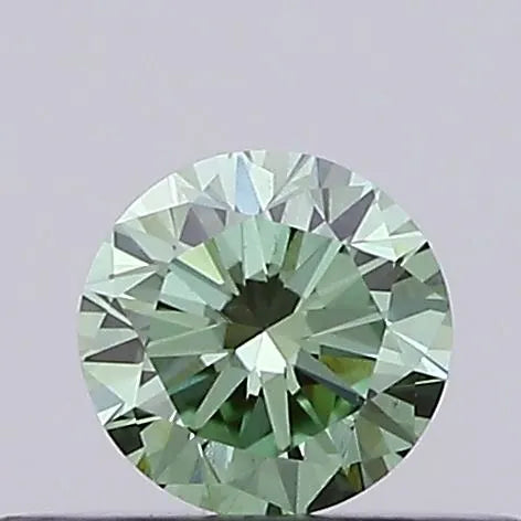 0.24ct Round Lab Grown Diamond (Colour Fancy Vivid Green, Clarity VS1, Cut VG, IGI Certified)