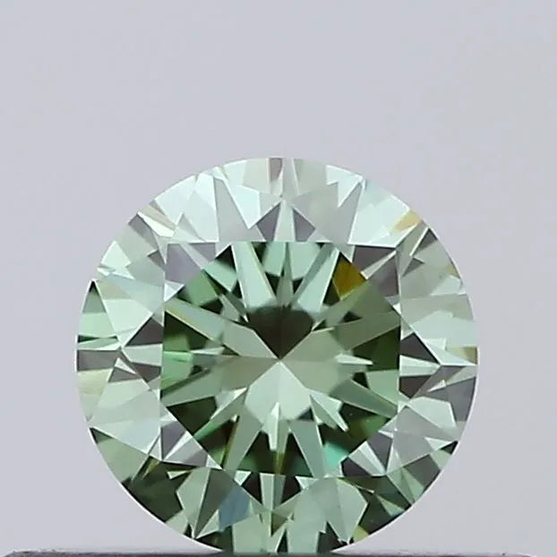 0.24ct Round Lab Grown Diamond (Colour Fancy Vivid Green, Clarity VS1, Cut VG, IGI Certified)