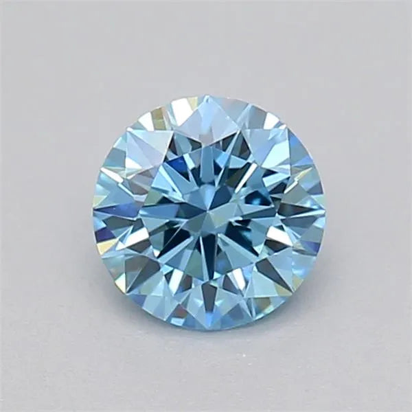 0.25ct Round Lab Grown Diamond (Colour Fancy Vivid Blue, Clarity VVS2, Cut ID, IGI Certified)