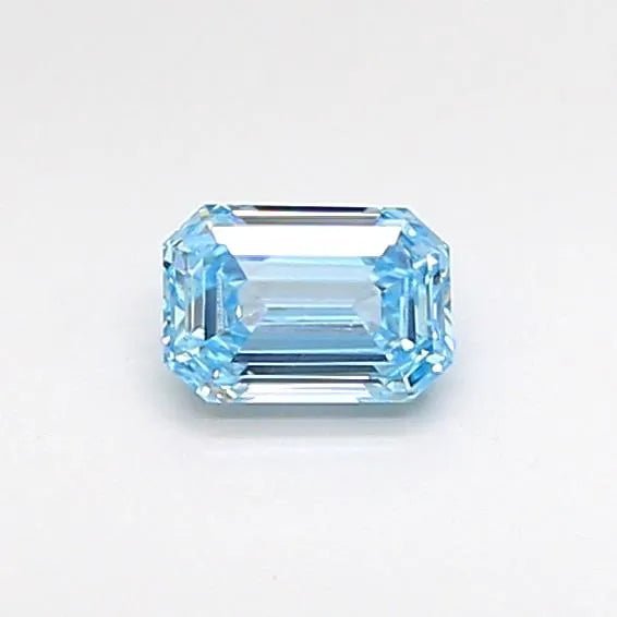 0.26ct Emerald Lab Grown Diamond (Colour Fancy Vivid Blue, Clarity VVS1, IGI Certified)