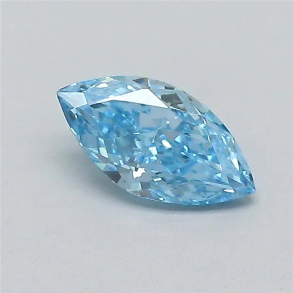 0.26ct Marquise Lab Grown Diamond (Colour Fancy Vivid Blue, Clarity VS1, IGI Certified)