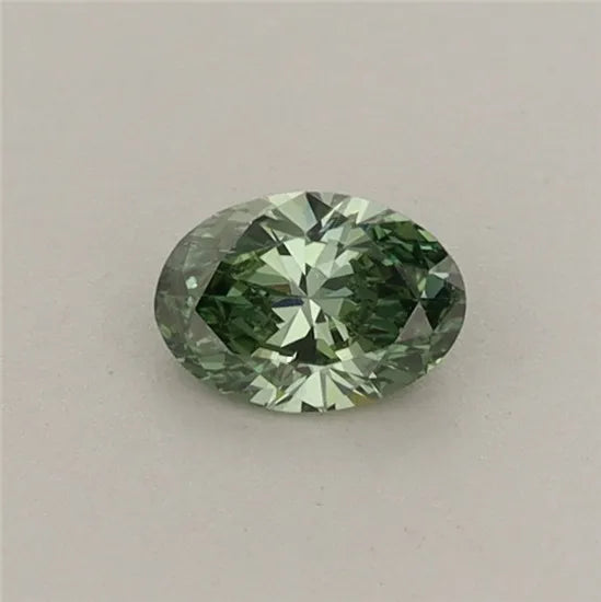 0.26ct Oval Lab Grown Diamond (Colour Fancy Vivid Green, Clarity VVS2, IGI Certified)