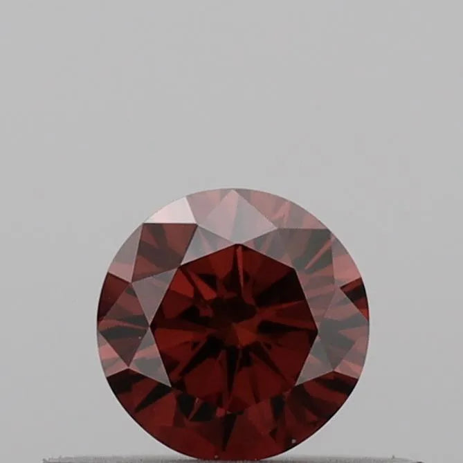 0.28ct Round Lab Grown Diamond (Colour Fancy Vivid Orange, Clarity VVS2, Cut EX, IGI Certified)