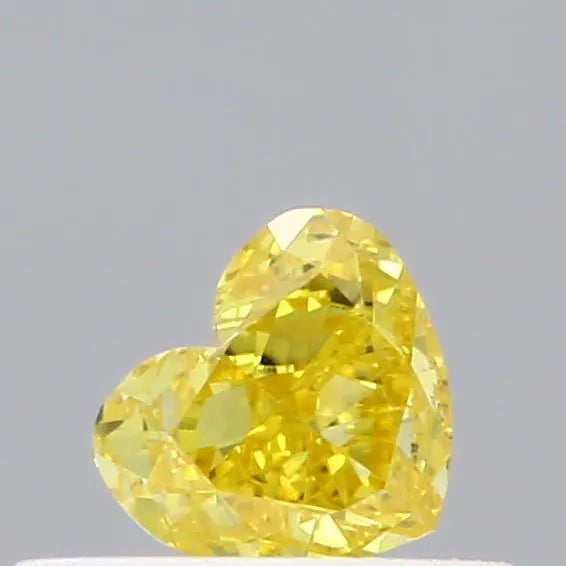 0.29ct Heart Lab Grown Diamond (Colour Fancy Vivid Yellow, Clarity VVS2, IGI Certified)