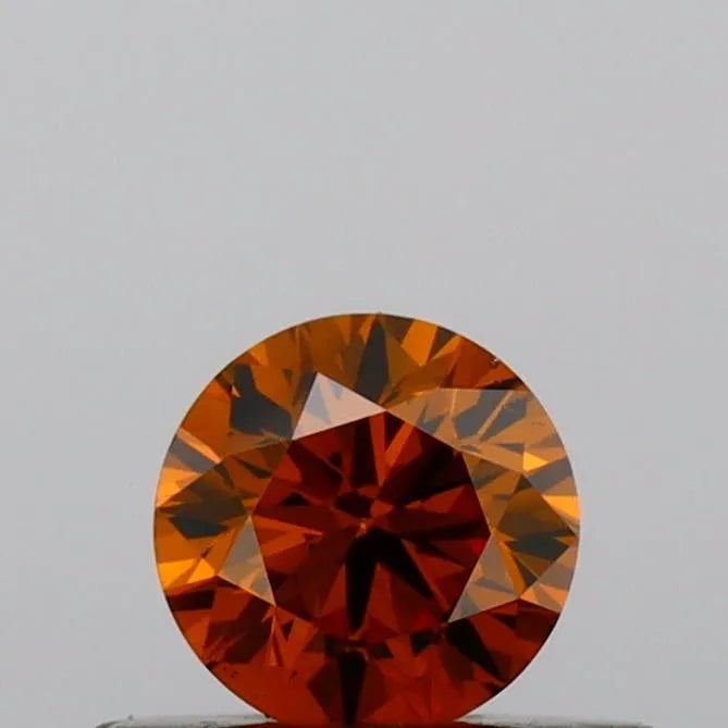 0.29ct Round Lab Grown Diamond (Colour Fancy Vivid Orange, Clarity VS2, Cut VG, IGI Certified)
