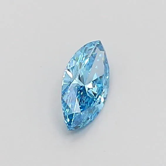 0.30ct Marquise Lab Grown Diamond (Colour Fancy Vivid Blue, Clarity VVS2, IGI Certified)