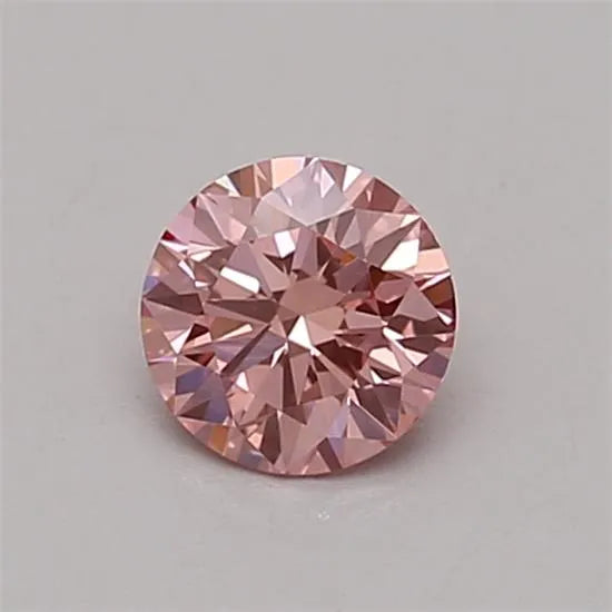 0.30ct Round Lab Grown Diamond (Colour Fancy Vivid Pink, Clarity VS1, Cut ID, IGI Certified)
