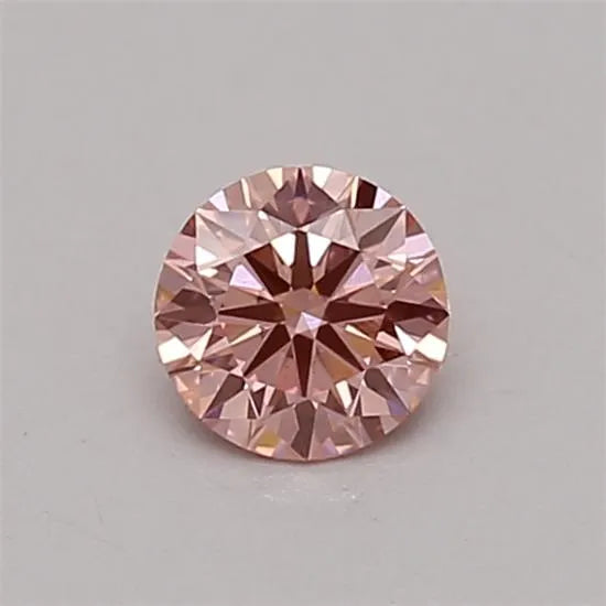 0.30ct Round Lab Grown Diamond (Colour Fancy Vivid Pink, Clarity VS1, Cut ID, IGI Certified)