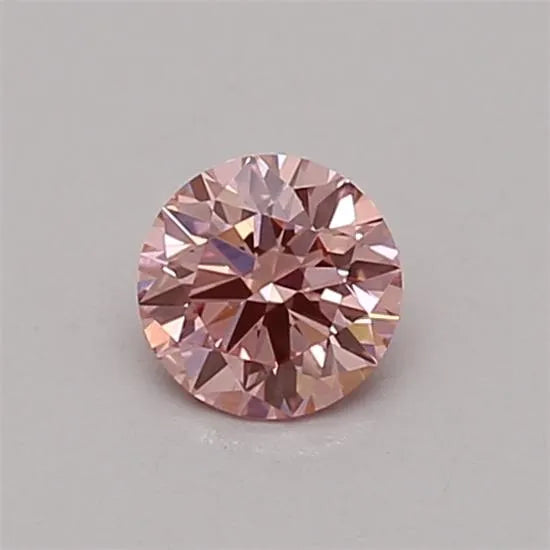 0.30ct Round Lab Grown Diamond (Colour Fancy Vivid Pink, Clarity VVS2, Cut ID, IGI Certified)