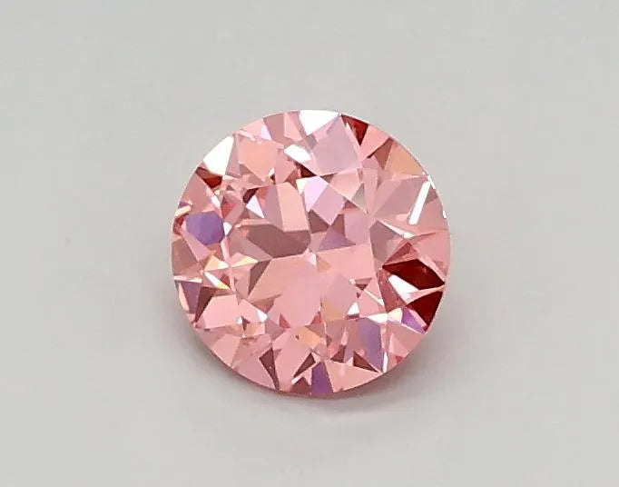 0.31ct Old european cut Lab Grown Diamond (Colour Fancy Vivid Pink, Clarity VVS1, IGI Certified)