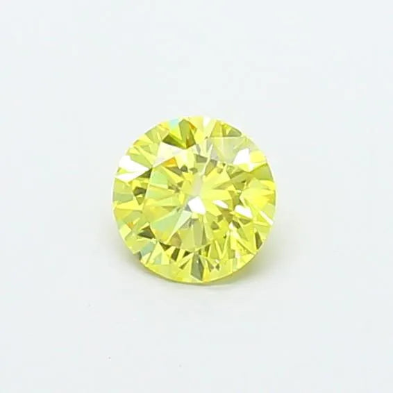 0.32ct Round Lab Grown Diamond (Colour Fancy Intense Yellow, Clarity VVS2, Cut EX, IGI Certified)