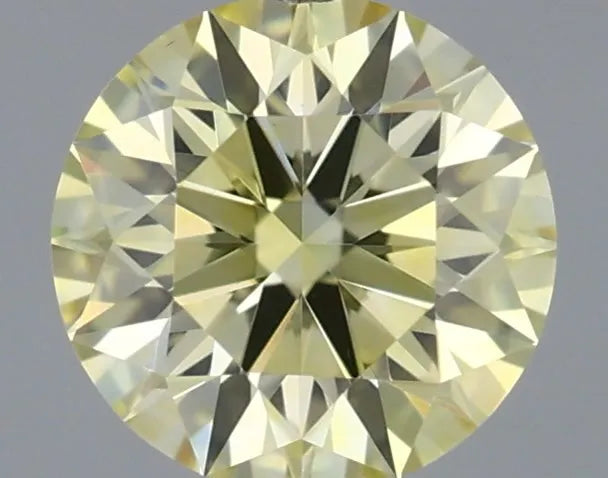 0.32ct Round Lab Grown Diamond (Colour Fancy Yellow, Clarity VVS2, Cut ID, IGI Certified)