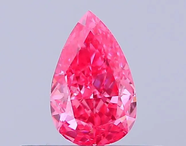 0.33ct Pear Lab Grown Diamond (Colour Fancy Vivid Pink, Clarity VS2, IGI Certified)