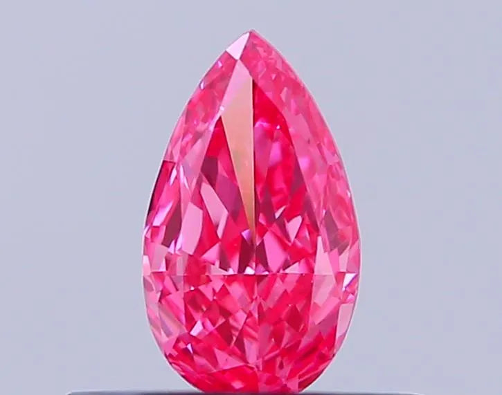 0.34ct Pear Lab Grown Diamond (Colour Fancy Vivid Pink, Clarity VS1, IGI Certified)