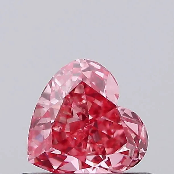 0.35ct Heart Lab Grown Diamond (Colour Fancy Vivid Pink, Clarity VS1, IGI Certified)