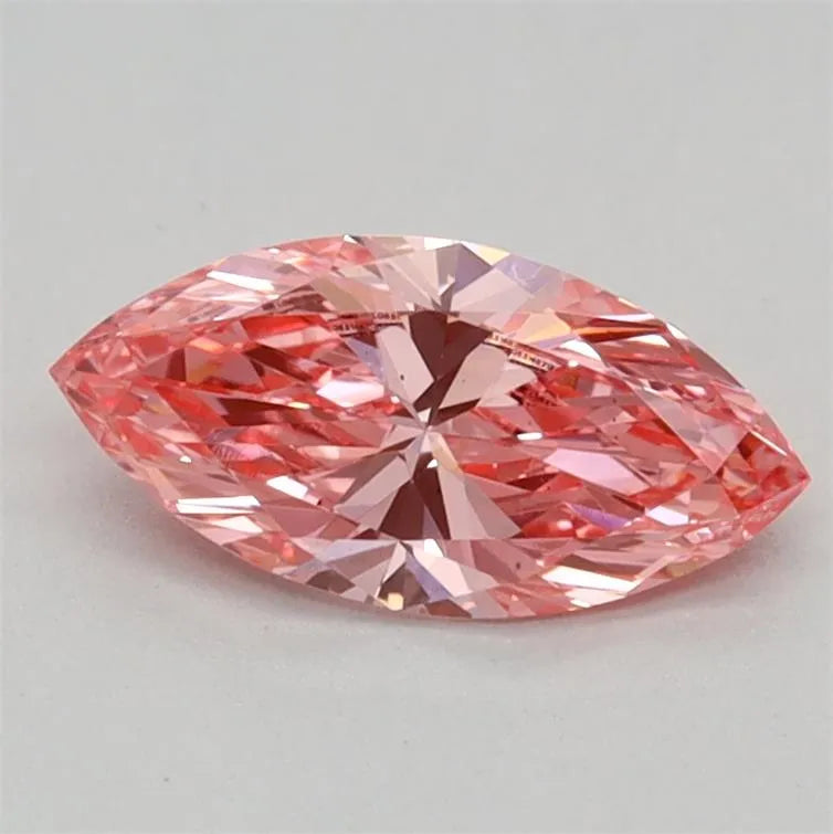 0.35ct Marquise Lab Grown Diamond (Colour Fancy Vivid Pink, Clarity VS2, IGI Certified)