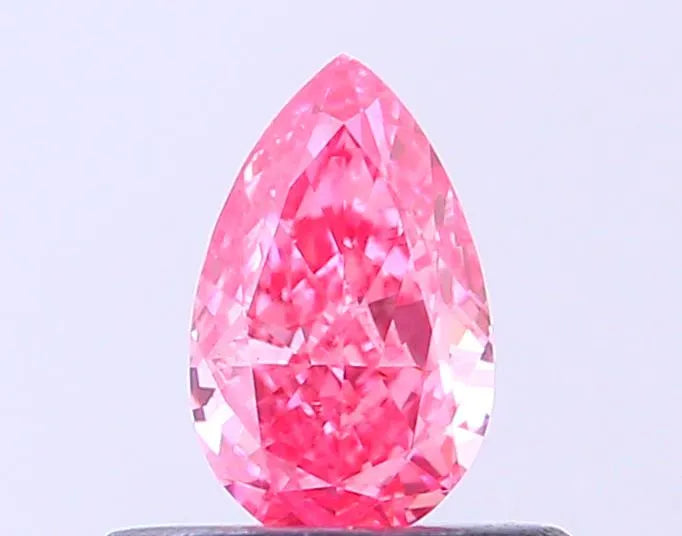 0.36ct Pear Lab Grown Diamond (Colour Fancy Vivid Pink, Clarity VS2, IGI Certified)