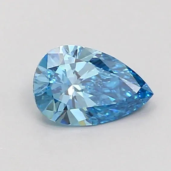 0.37ct Pear Lab Grown Diamond (Colour Fancy Vivid Blue, Clarity VVS2, IGI Certified)