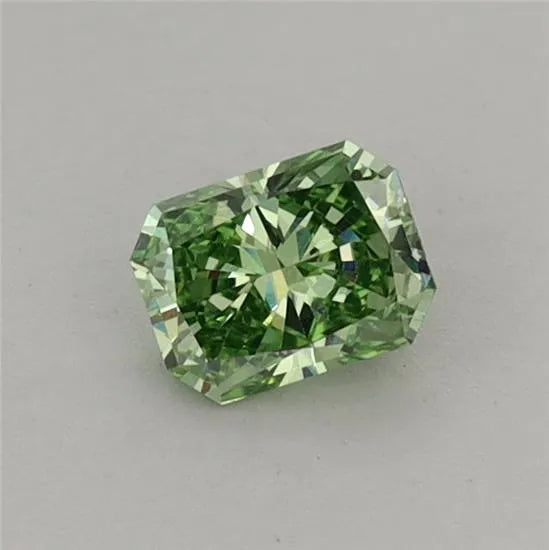 0.38ct Radiant Lab Grown Diamond (Colour Fancy Vivid Green, Clarity VS1, IGI Certified)