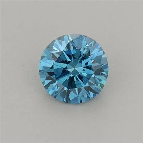 0.40ct Round Lab Grown Diamond (Colour Fancy Vivid Blue, Clarity SI1, Cut EX, IGI Certified)