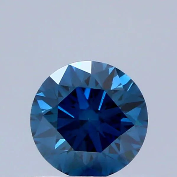 0.41ct Round Lab Grown Diamond (Colour Fancy Vivid Blue, Clarity VS1, Cut EX, IGI Certified)