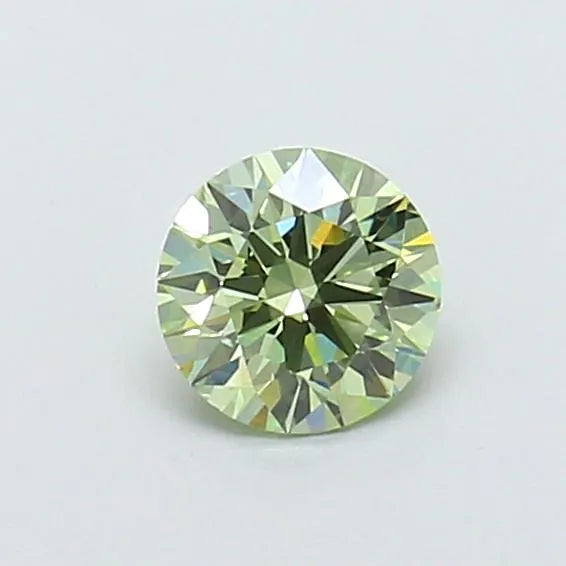 0.41ct Round Lab Grown Diamond (Colour Fancy Vivid Green, Clarity VS1, Cut ID, IGI Certified)
