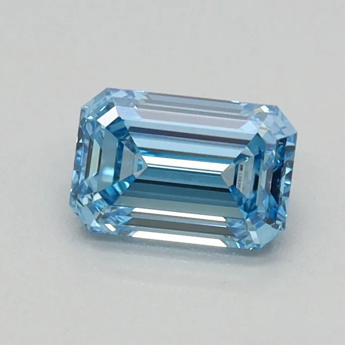 0.43ct Emerald Lab Grown Diamond (Colour Fancy Intense Blue, Clarity VS1, IGI Certified)
