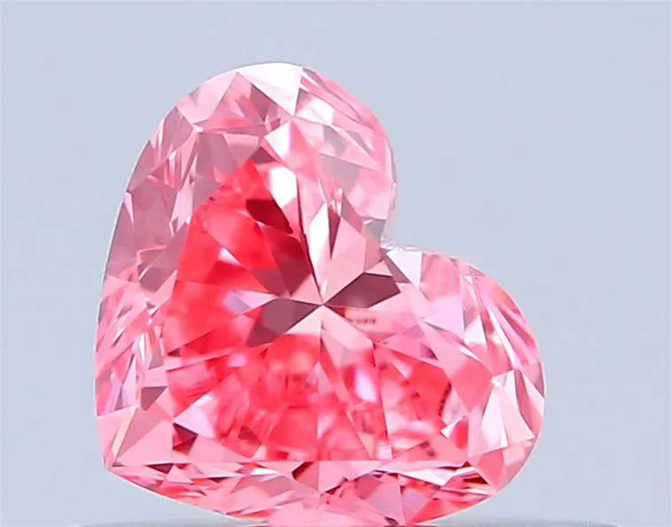 0.44ct Heart Lab Grown Diamond (Colour Fancy Vivid Pink, Clarity IF, IGI Certified)