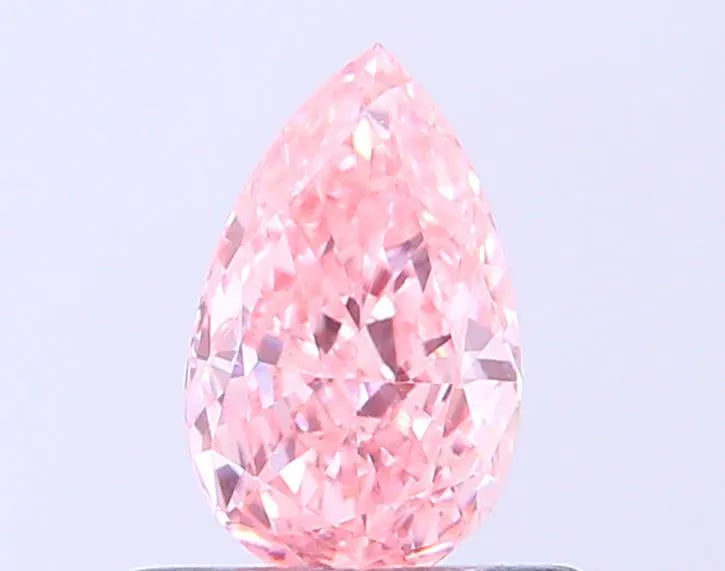 0.44ct Pear Lab Grown Diamond (Colour Fancy Vivid Pink, Clarity VS1, IGI Certified)