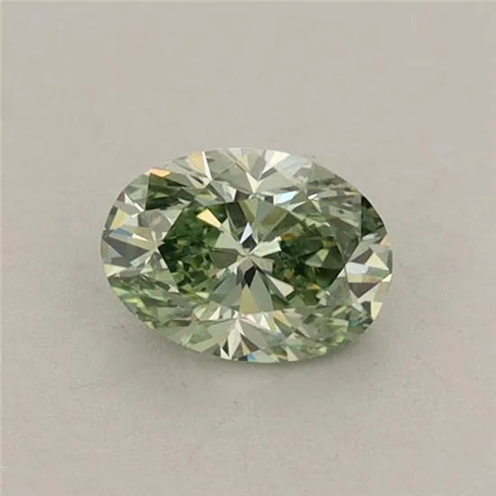 0.45ct Oval Lab Grown Diamond (Colour Fancy Vivid Green, Clarity VS2, IGI Certified)
