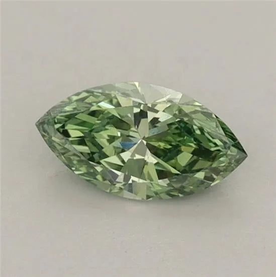 0.46ct Marquise Lab Grown Diamond (Colour Fancy Vivid Green, Clarity VVS2, IGI Certified)