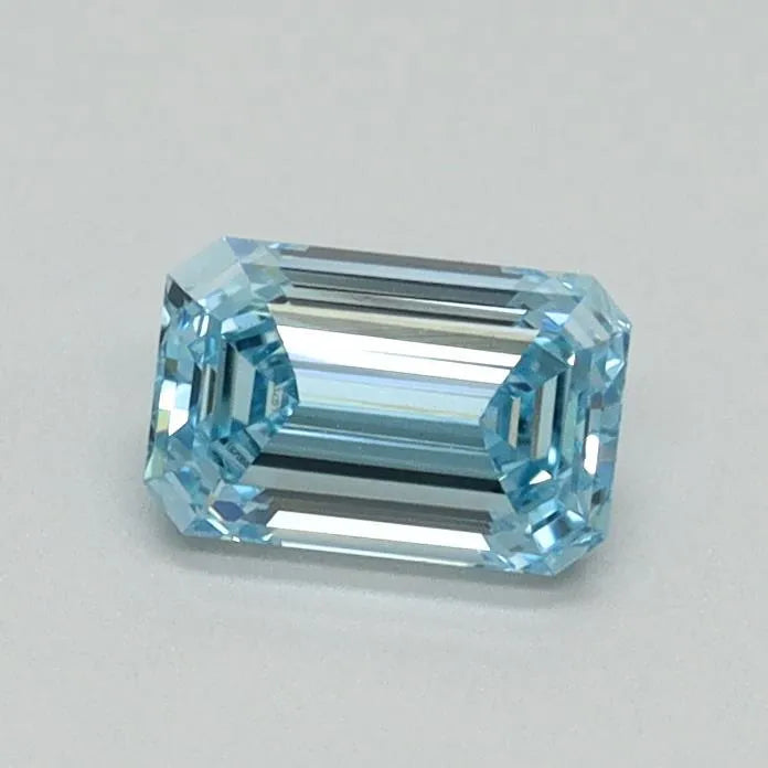 0.50ct Emerald Lab Grown Diamond (Colour Fancy Vivid Blue, Clarity VVS2, IGI Certified)