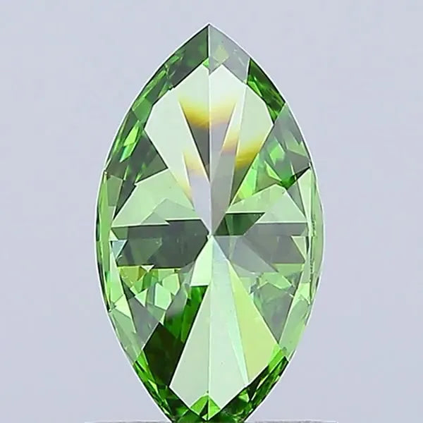 0.50ct Marquise Lab Grown Diamond (Colour Fancy Vivid Green, Clarity VS1, IGI Certified)