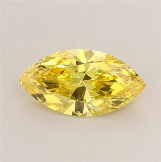 0.50ct Marquise Lab Grown Diamond (Colour Fancy Vivid Yellow, Clarity VVS2, IGI Certified)