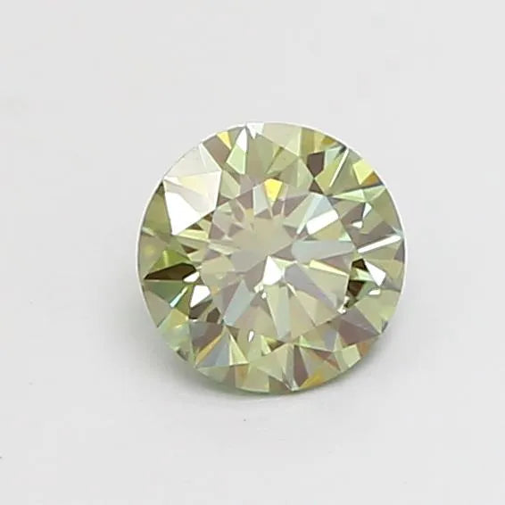 0.50ct Round Lab Grown Diamond (Colour Fancy Vivid Green, Clarity VS1, Cut EX, IGI Certified)