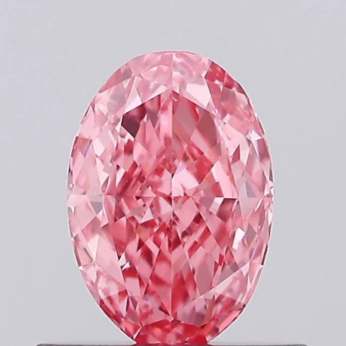 0.51ct Oval Lab Grown Diamond (Colour Fancy Vivid Pink, Clarity VS2, IGI Certified)