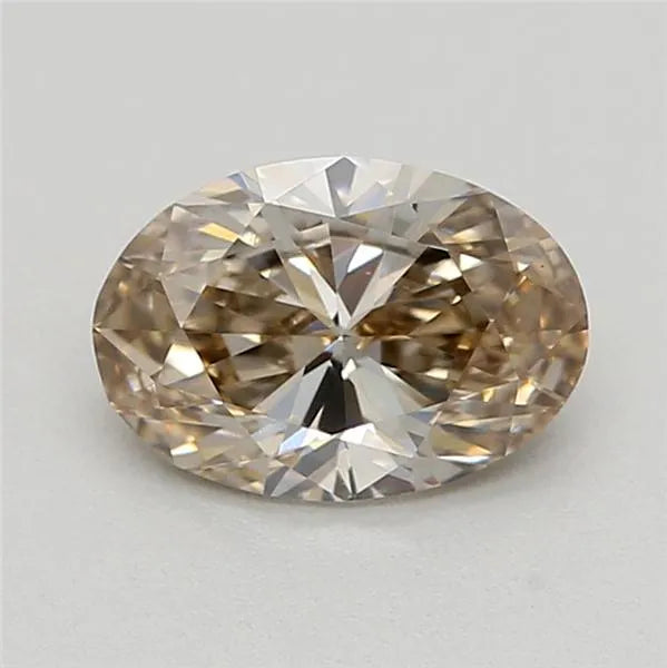 0.51ct Oval Lab Grown Diamond (Colour Very Light Yellowish Brown, Clarity VVS2, IGI Certified)