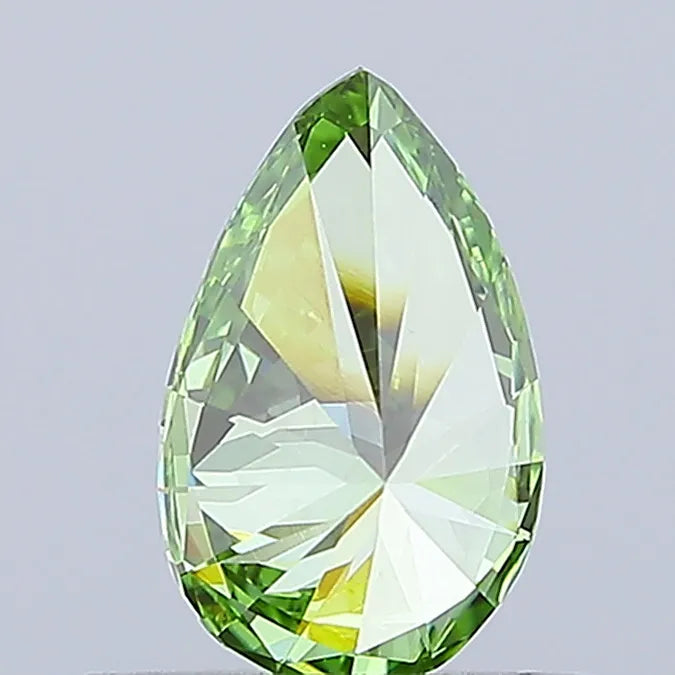0.51ct Pear Lab Grown Diamond (Colour Fancy Vivid Green, Clarity VVS2, IGI Certified)