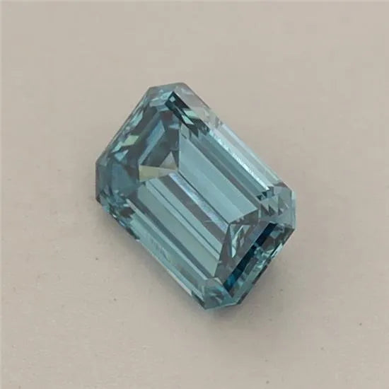 0.52ct Emerald Lab Grown Diamond (Colour Fancy Vivid Blue, Clarity VS1, IGI Certified)